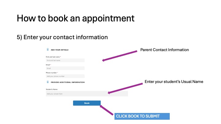 Booking Parent Teacher Conferences 5