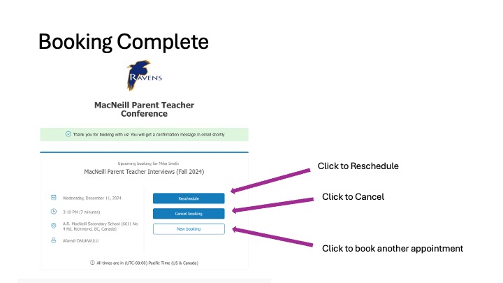 Booking Parent Teacher Conferences 6