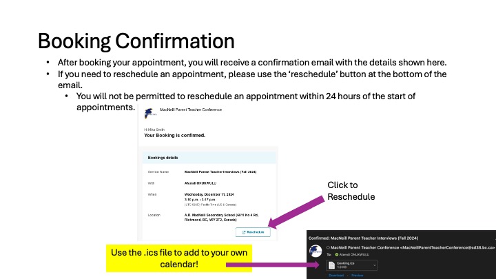 Booking Confirmation