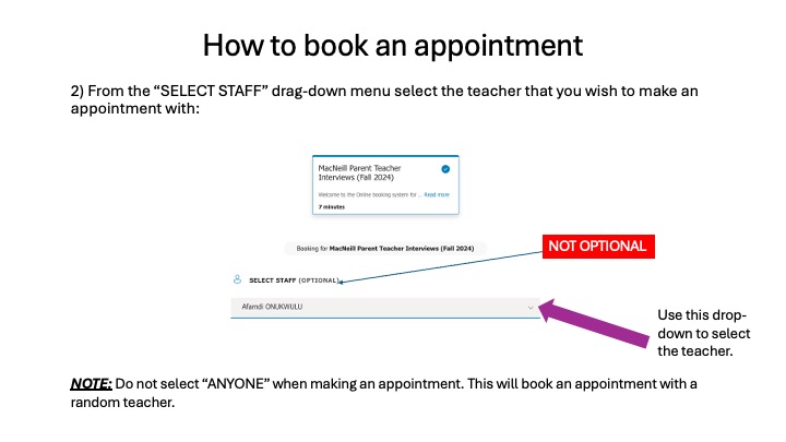 How to book an appointment