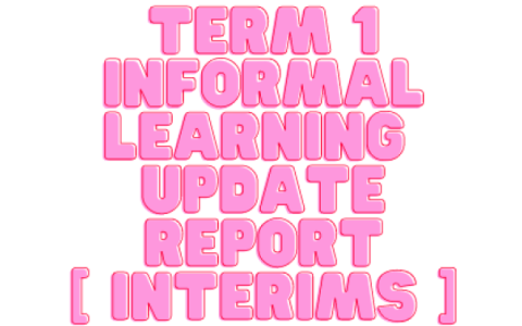 Term 1 Informal Learning Update