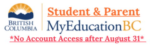 Upcoming Parent Student MyEd Account Limited Access After August 31, 2023