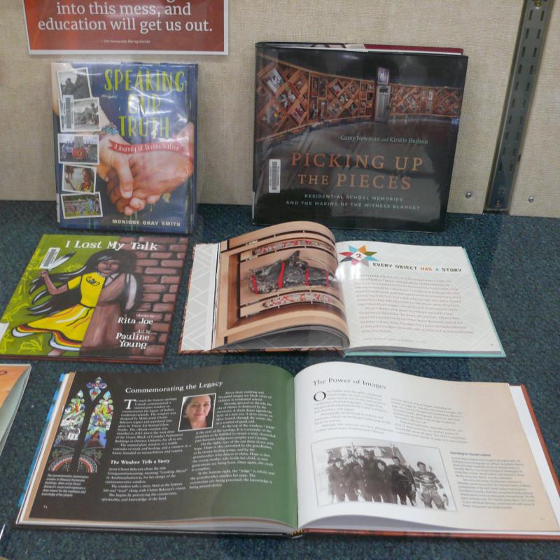Witness blanket book - based on the art installation containing hundreds of items reclaimed from residential schools, churches, government buildings and traditional and cultural structures from across Canada.